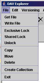 File menu