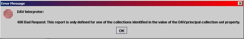 View Principal-Search-Property-Set Error Dialog