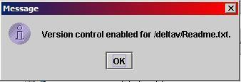 Versioning Enabled Dialog